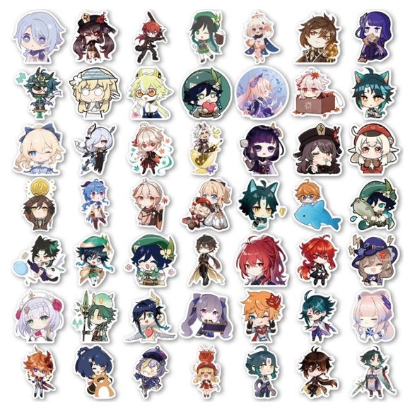 Chibi Genshin Impact Big Size Stickers - Picture 7 of 8